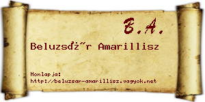 Beluzsár Amarillisz névjegykártya